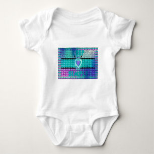 Body Gardez-le simple : Cyan Heart & Clarity Art Motif