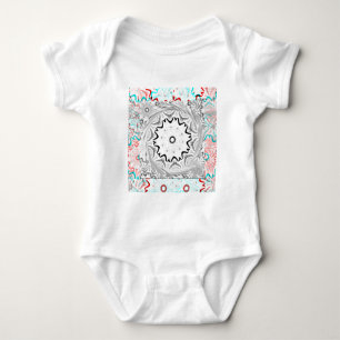 Body Géométrie en cyan rose africain