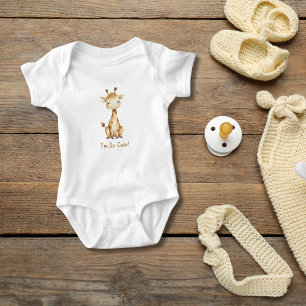 Body Girafe personnalisée genre neutre Mignon