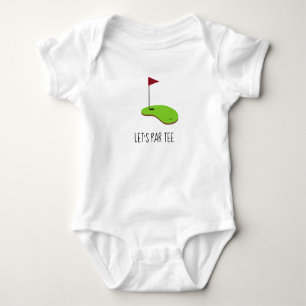 Body Golf Let’s Par avec drapeau de golf sur vert blanc
