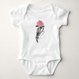 Body Goth Squelette Main Avec Rose Rose Rose Décès à