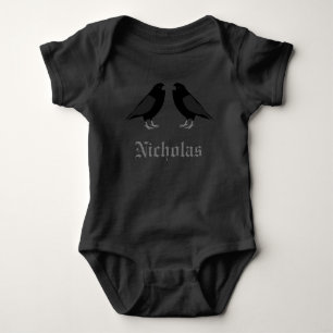 Body Gothic Kissing Ravens Nom personnalisé