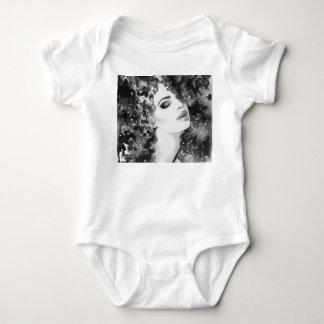 Body Grace aux boucles : Beauté aquarelle de mode