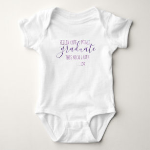 Body Graduation de la NICU de Purple & White Preemie