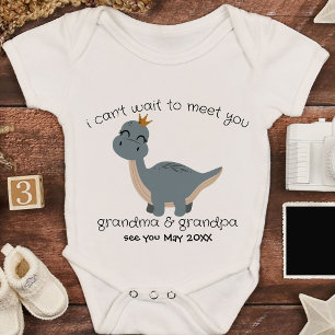 Body Grand-parent bébé Faire-part Boho Dinosaur