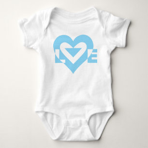 Body Graphique d'amour cool, Bleu