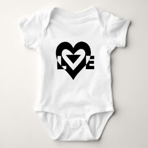 Body Graphique d'amour cool, noir