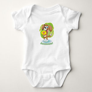Body Graphique de chien adorable mignon et de poussin