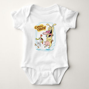 Body Graphique de rire de vache et de poulet