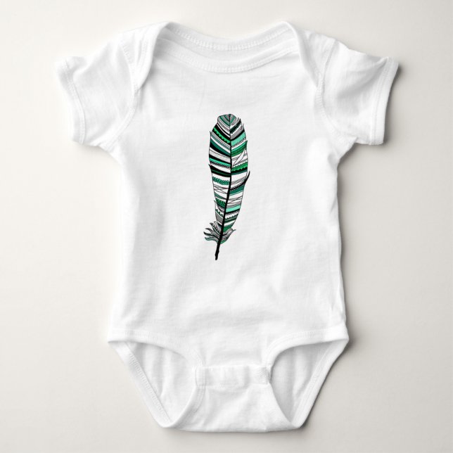 Body Green Aztec Feather (Devant)