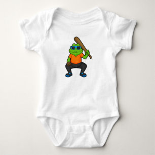 Body Grenouille au baseball avec batte de baseball et l