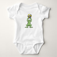 Grenouille avec volleyball