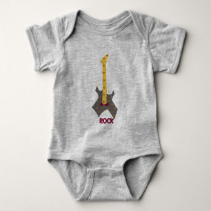 Body Guitare de motif de calicot de bébé de rock