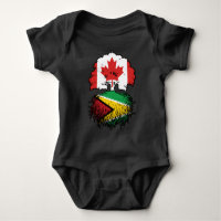 Guyana Guyane Drapeau canadien des racines d'arbre