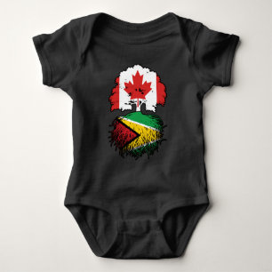 Body Guyana Guyane Drapeau canadien des racines d'arbre