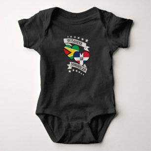 Body Guyane Dominicaine Drapeaux Coeurs Guyana Dominica