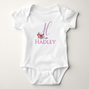 Body Hadley Nom Révéler Floral Lettre H Girl Whimsical