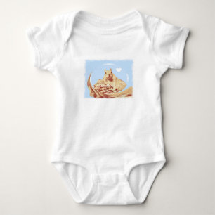 Body HAMbyWG - T-Shirt - Logo d'écureuil bleu bébé