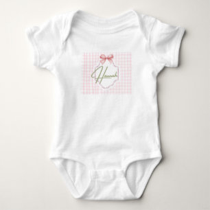 Body Hannah Baby Girl Nursery Bow&En vichy personnalisé