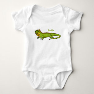 Body Happy green iguana cartoon