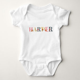 Body HARPER Broderie avec fleurs et prénom