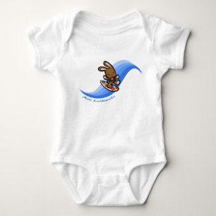Body Hawaiian Surfing Bunny Holiday Blue Cartoon Band