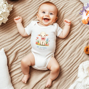 Body He Is Risen, Bible Verse, Religious Easter Baby