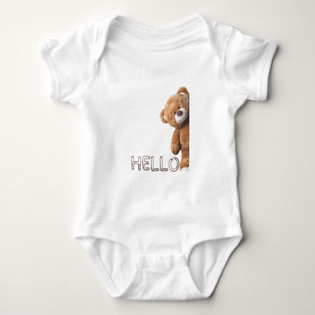 Body Hello Cute Brown Teddy Bear     (Devant)