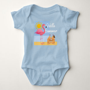 Body Hello Summer Pink Flamant rose Design - Baby Jerse