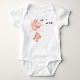 Body Hello World" Bodysuit bébé | Ours et ballons en pe