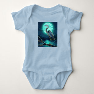 Body Héron au Clair de Lune – Art Animalier Nocturne Co
