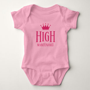 Body High Maintenance drôle rose princesse couronne fil