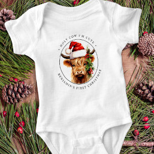 Body Highland Cow Festive de ferme animal Noël