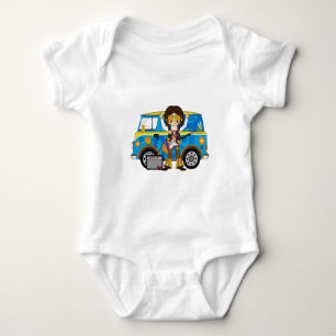 Body Hippie Boy avec Guitare & Camper Van