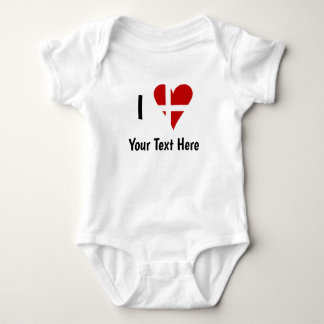 Body I (Funky Heart Shaped Danish Flag) Your Text