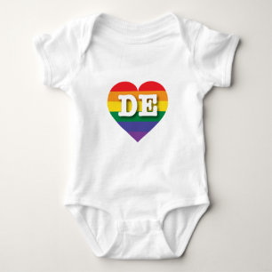 Body I Love Delaware Rainbow Heart