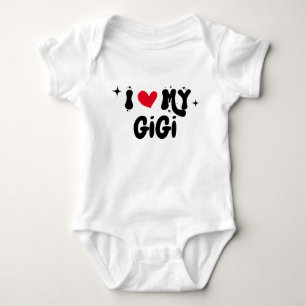Body I Love My GiGi Retro Stars Personnalisable Nouveau