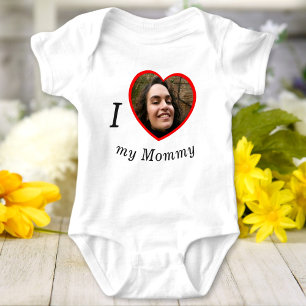 Body I Love My Mommy Custom Texte Photo Personnalisée