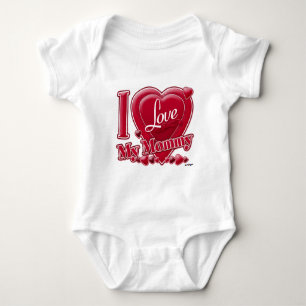 Body I Love My Mommy rouge - coeur