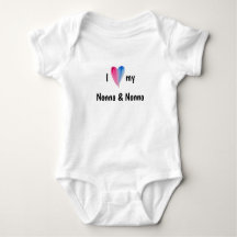 I Love My Nonna and Nonno Baby Bodysuit