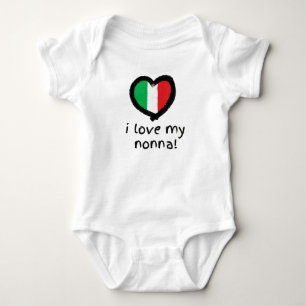Body I Love My Nonna Italian Baby Bodysuit Shirt