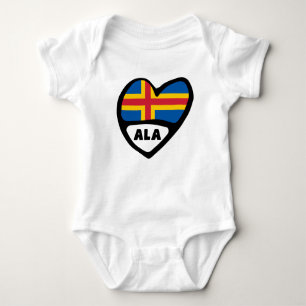 Body Îles Åland Code du pays Coeur du drapeau