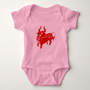 BODY ILLUSTRATION CHINOISE DU BOEUF PAPERCUT DE