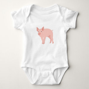Body Illustration de cochon rose mou