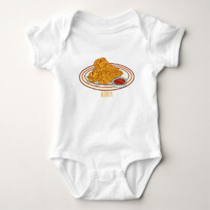 Body Illustration de dessin animé sur le poulet frit