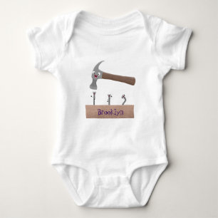 Body Illustration de dessin mignon, marteau et ongles