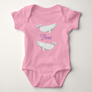 Body Illustration de la baleine béluga mignonne Pastel