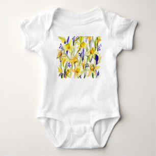 Body Illustration de l'aquarelle des jonquilles jaunes