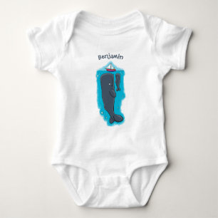 Body Illustration de mignons baleines et voiliers
