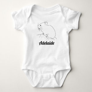 Body Illustration de Pika dessiné sur le nom du bébé de